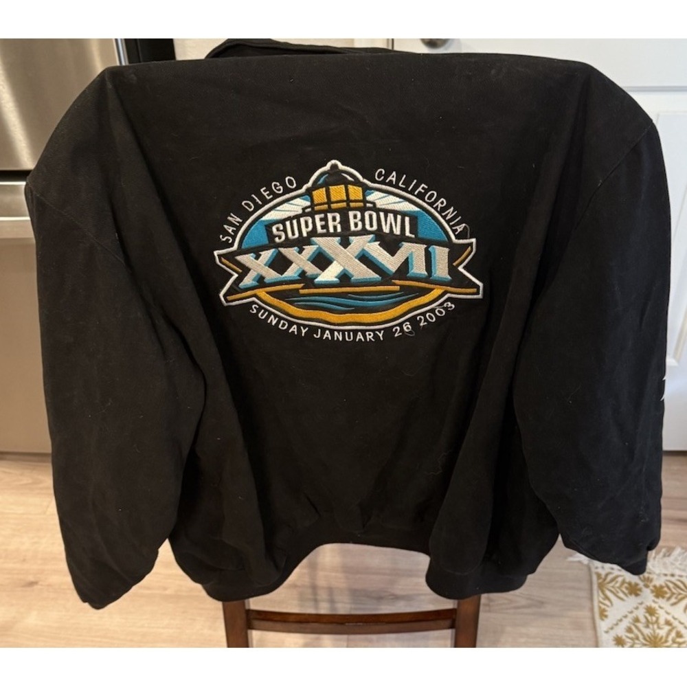 Jeff Hamilton Super Bowl XXXVII Jacket NFL San Diego 2003 Cotton - Picture 2 of 6
